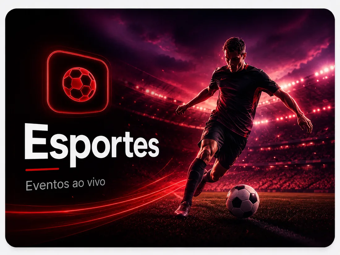 Esportes ao vivo em estádio com transmissão digital